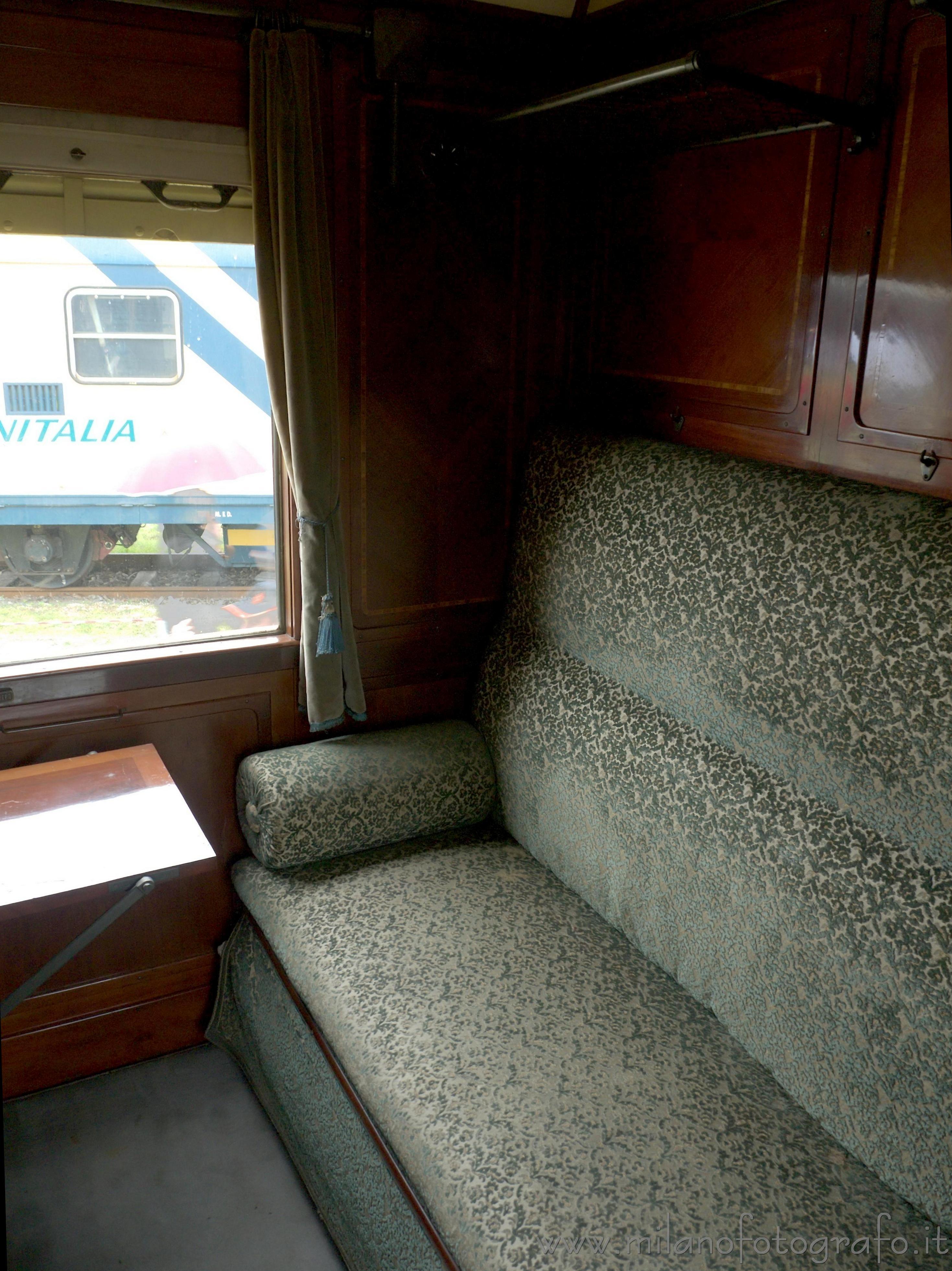 Milan (Italy) - A brocade seat of the presidential train